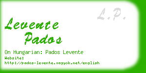 levente pados business card